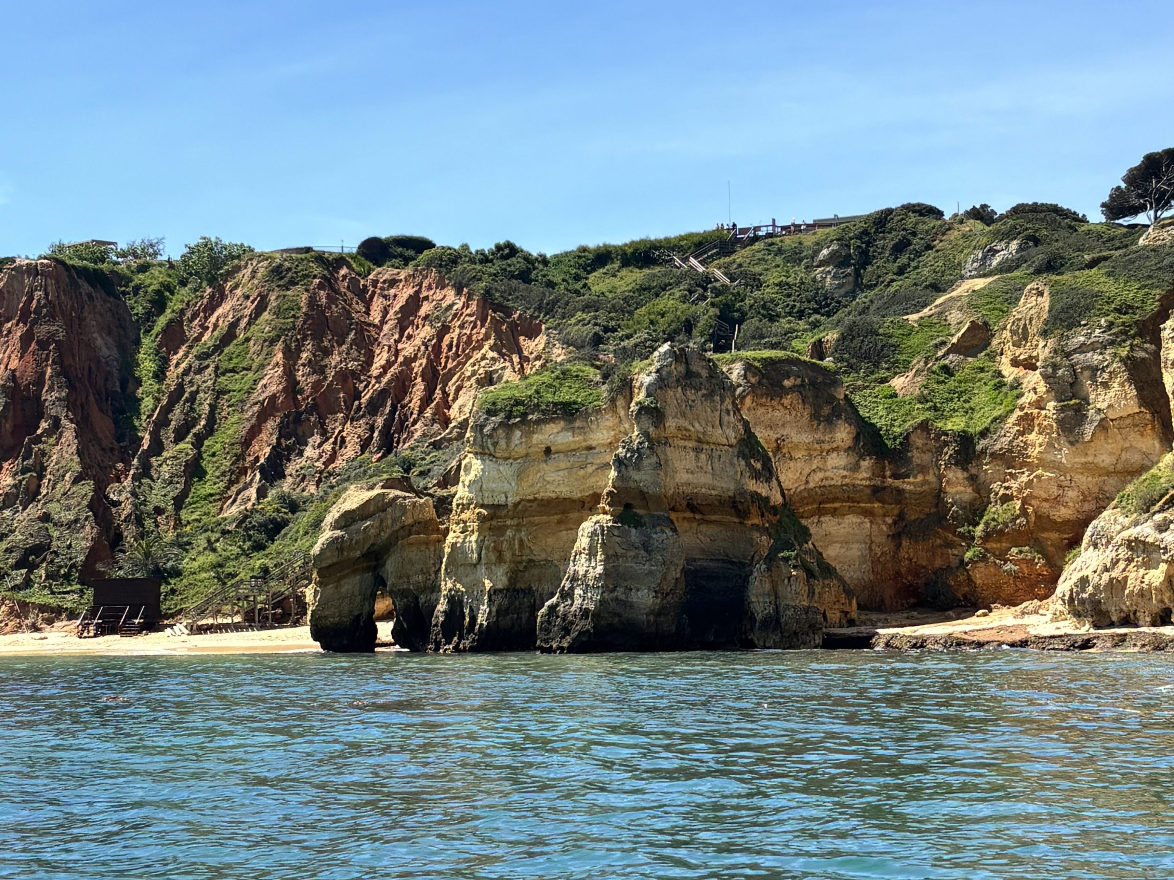a close up of a rock next to a body of water